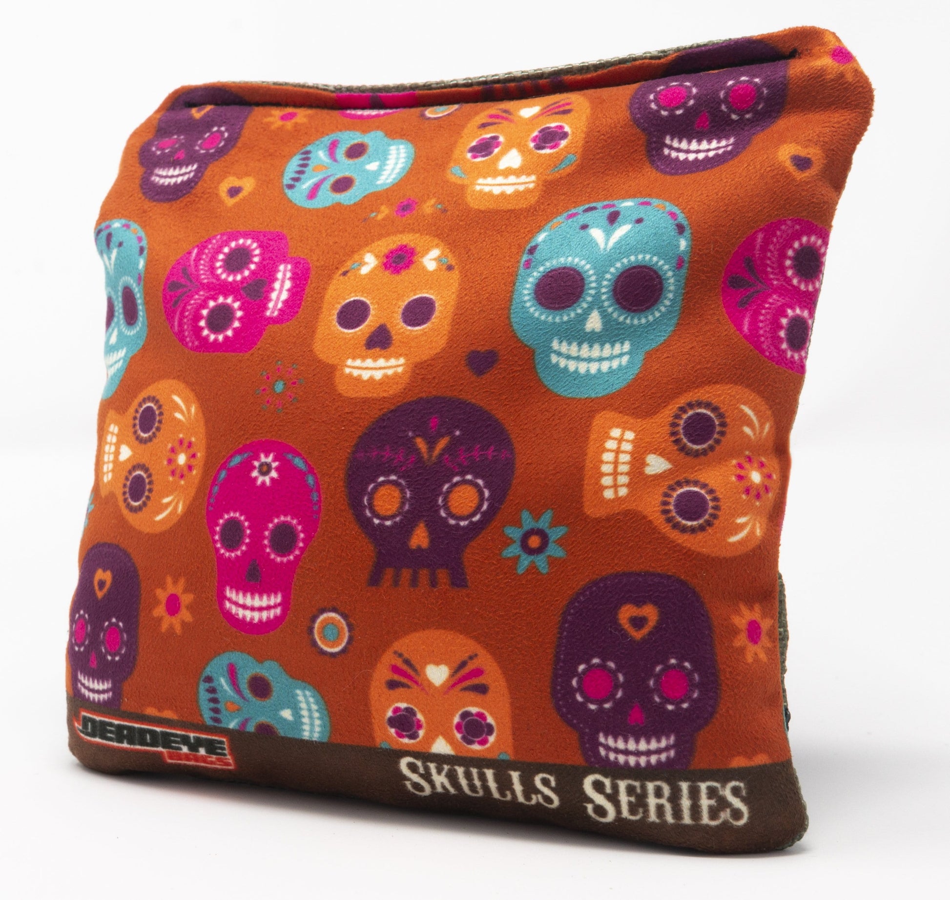 Pro Cornhole Bags - Decorative Skulls - Orange