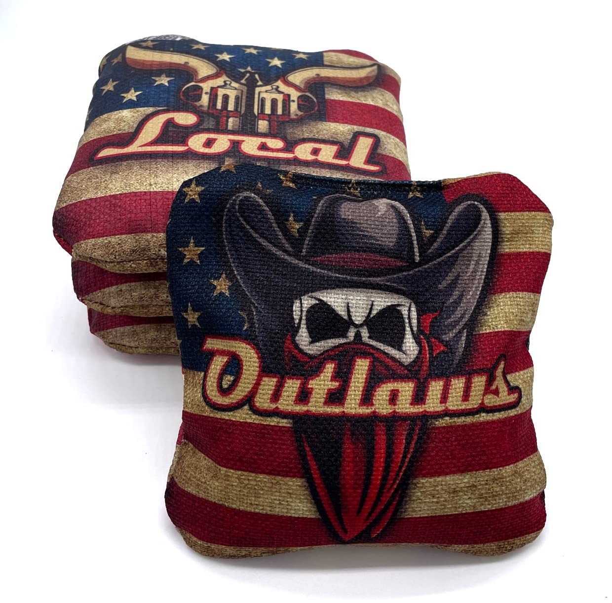 Local Bags - ACL Approved - Outlaws Series - Flag Outlaws Pro Cornhole Bags