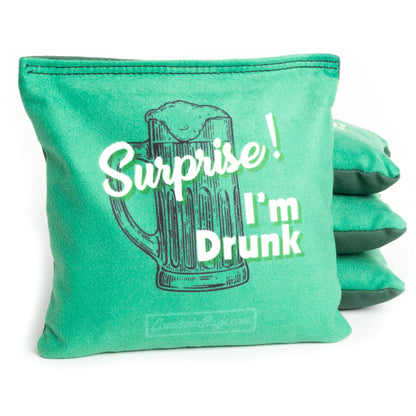 Surprise! I'm Drunk Glide & Grip Cornhole Bags